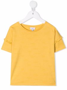 Knot t-shirt à volants - Jaune