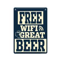 Paperdreams Tekstbord metaal - free wifi