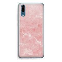 Roze marmer: Huawei P20 Transparant Hoesje - thumbnail