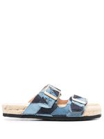 Manebi espadrilles en raphia - Bleu