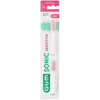 GUM Sonic Sensitive Wit Opzetborstels - 2 stuks GUM Sonic Sensitive Wit Opzetborstels - 2 stuks