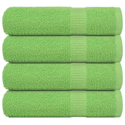 VidaXL Douchehanddoeken 4 st 70x140 cm 360 g/m² 100% katoen appelgroen