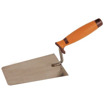 Super Prof Eco troffel recht 140mm afgeronde hoek rvs