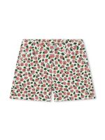 Kenzo Kids short en coton à fleurs - Blanc