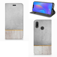 Huawei P Smart Plus Book Wallet Case Wood Concrete