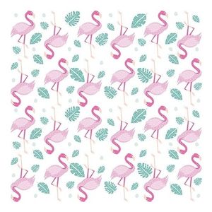 40x Feest servetten Flamingo 33 x 33 cm