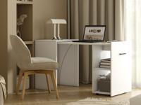 Uitschuifbaar bureau SMOLTY wit