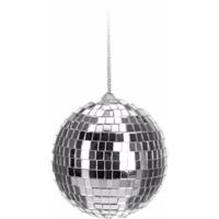 Disco kerstbal - zilver - D6 cm - glas/foam - discobal/discobol - kerstversiering