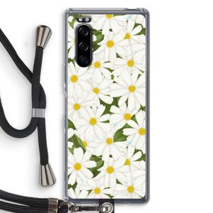 Summer Daisies: Sony Xperia 5 Transparant Hoesje met koord