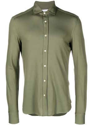 Boglioli chemise en coton piqué à manches longues - Vert