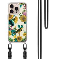 iPhone 16 Pro hoesje met zwart koord - Sunflowers iPhone 16 Pro hoesje met zwart koord - Sunflowers