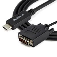 StarTech.com USB-C naar DVI adapter kabel 2 m 1920x1200 zwart - thumbnail