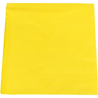 Servetten 33x33cm 2 laags 100 stuks geel
