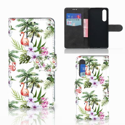 Huawei P30 | Telefoonhoesje | Met pasjeshouder | Flamingo Palms
