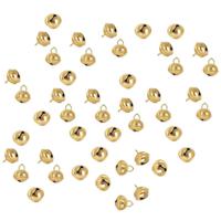 48x Metalen belletjes goud met oog 12 mm hobby/knutsel benodigdheden