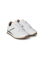 Brunello Cucinelli Kids baskets en cuir à lacets - Blanc