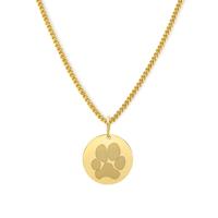 Gepersonaliseerde pootdruk ketting - Stainless steel - Goud - 13 mm