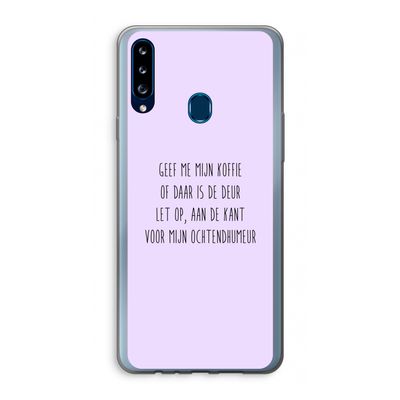 Ochtendhumeur: Samsung Galaxy A20s Transparant Hoesje