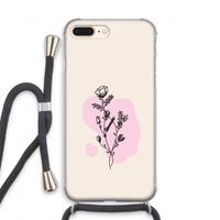 Roses are red: iPhone 8 Plus Transparant Hoesje met koord
