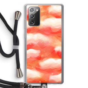 Lichte Wolken: Samsung Galaxy Note 20 / Note 20 5G Transparant Hoesje met koord