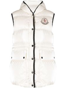 Moncler gilet matelassé Hera à capuche - Blanc