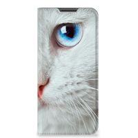 OPPO A54 5G | A74 5G | A93 5G Hoesje maken Witte Kat