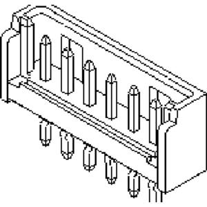 Molex 532900480 Male header, inbouw (standaard) Totaal aantal polen: 4 Rastermaat: 2 mm Inhoud: 1 stuk(s) Tray