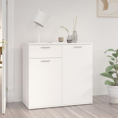 Dressoir 80x36x75 cm bewerkt hout wit