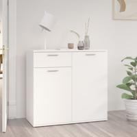 Dressoir 80x36x75 cm bewerkt hout wit