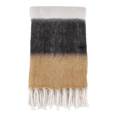 Janssen - Sintra Deken - Zwart/Wit/Bruin - Acryl - 170x130 cm