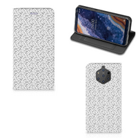 Nokia 9 PureView Hoesje met Magneet Stripes Dots