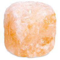 Zoutsteen Waxinelichthouder Oranje/Roze (1000 - 1500 gram) - thumbnail