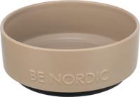 Be nordic voerbak hond keramiek/ rubber taupe - thumbnail