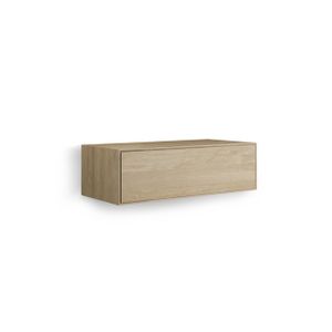 Looox Wood collection Wood wastafelonderbouwkast m. 1 lade 100x30x46cm eiken - old grey WF1000