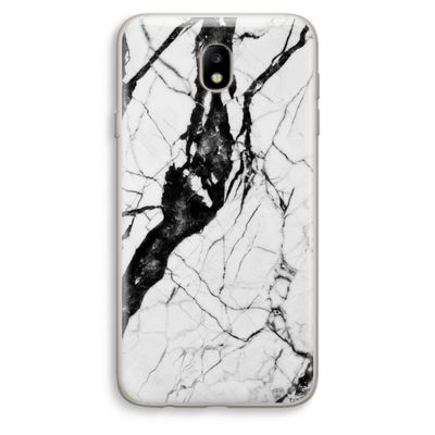 Witte marmer 2: Samsung Galaxy J7 (2017) Transparant Hoesje