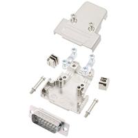 encitech TRI-M-15-DMP-W-K 6355-8039-02 D-sub male connectorset 180 ° Aantal polen: 15 Soldeerkelk 1 stuk(s)