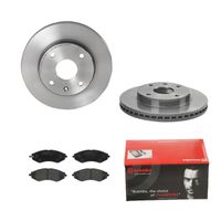 Remmenset, remschijf BREMBO, Remschijftype: Binnen geventileerd, Inbouwplaats: Vooras, u.a. für Chevrolet, Daewoo - thumbnail