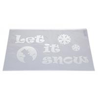 Kerst raamsjabloon - Let it snow tekst plaatjes - 54 cm - raamdecoratie - raamversiering Kerst raamsjabloon - Let it snow tekst plaatjes - 54 cm - raamdecoratie - raamversiering