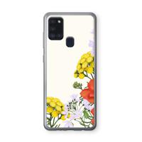 Wilde bloemen: Samsung Galaxy A21s Transparant Hoesje