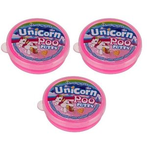 3x potjes roze eenhoorn slijm speelgoed 40 gram