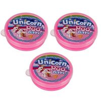 3x potjes roze eenhoorn slijm speelgoed 40 gram - thumbnail