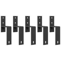 VidaXL Bypassbeugels schuurdeuren 5 st voor platte rails koolstofstaal