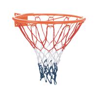 FX Tools Basketbal ring met net - muurophanging - Dia 46 cm - buiten sporten - metaal/touw   -