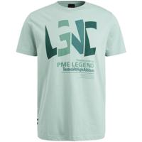 Pme Legend Ptss2403588 Short Sleeve R-neck Single Jersey Print T-shirts 6009 - Harbor Gray