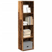 Boekenkast 40x30x152 cm bewerkt hout oud houtkleurig