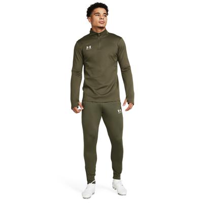 Under Armour Challenger Trainingspak 1/4-Zip Olijfgroen Wit