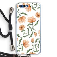 Peachy flowers: Honor 10 Transparant Hoesje met koord
