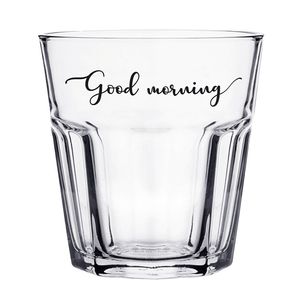 Clayre & Eef Waterglas 250 ml Glas Good morning Drinkbeker Transparant Drinkbeker