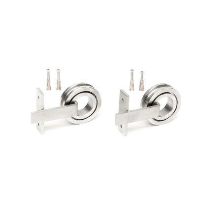 Hangrolset (2x) 'Isa' rvs incl.bevest.mat.