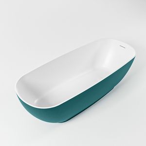 Vrijstaand bad Mondiaz Rock | 170x70 cm | Solid surface | Ovaal | Smag - Talc